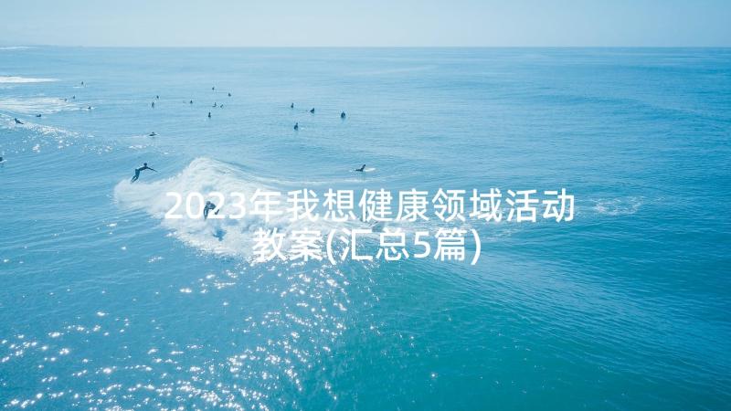 2023年我想健康领域活动教案(汇总5篇)