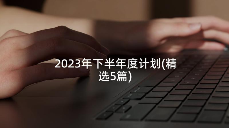 2023年下半年度计划(精选5篇)