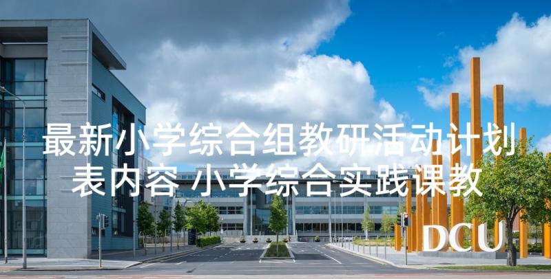 最新小学综合组教研活动计划表内容 小学综合实践课教研活动计划(通用5篇)