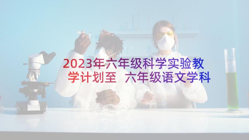 2023年六年级科学实验教学计划至 六年级语文学科教学计划(精选5篇)