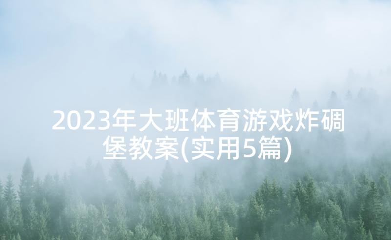 2023年大班体育游戏炸碉堡教案(实用5篇)