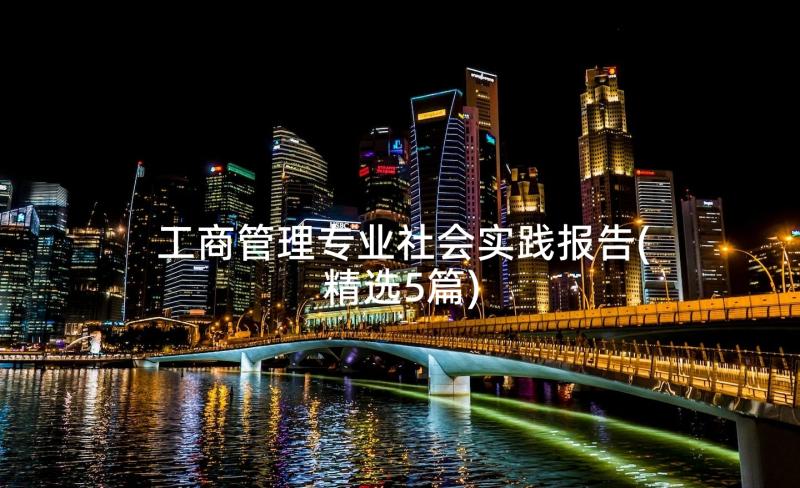 工商管理专业社会实践报告(精选5篇)