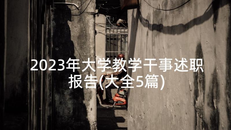 2023年大学教学干事述职报告(大全5篇)