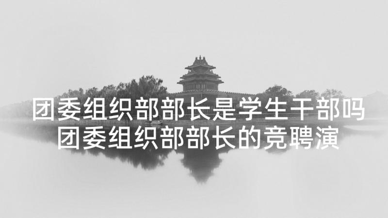 团委组织部部长是学生干部吗 团委组织部部长的竞聘演讲稿(优秀5篇)