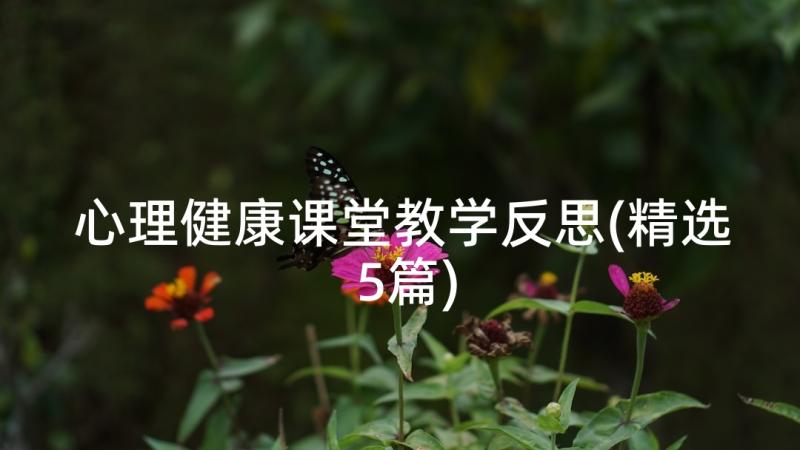 心理健康课堂教学反思(精选5篇)