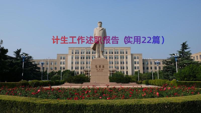 计生工作述职报告（实用22篇）