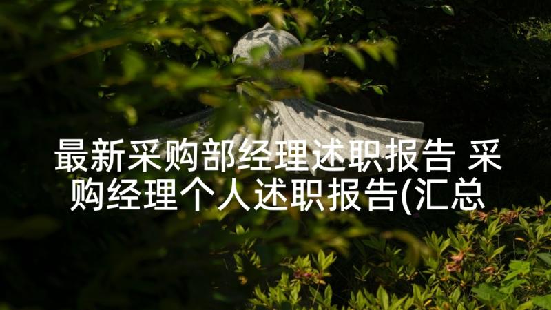 最新采购部经理述职报告 采购经理个人述职报告(汇总10篇)