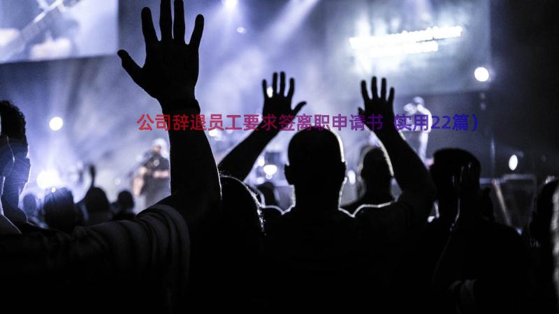 公司辞退员工要求签离职申请书（实用22篇）