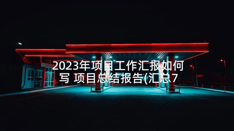 2023年项目工作汇报如何写 项目总结报告(汇总7篇)