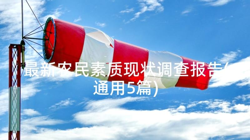 最新农民素质现状调查报告(通用5篇)