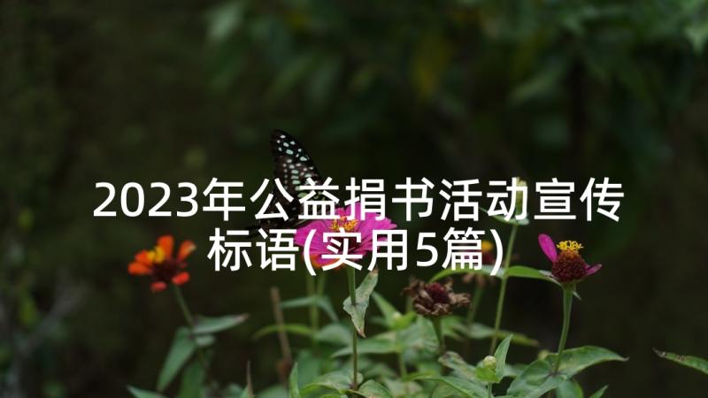 2023年公益捐书活动宣传标语(实用5篇)