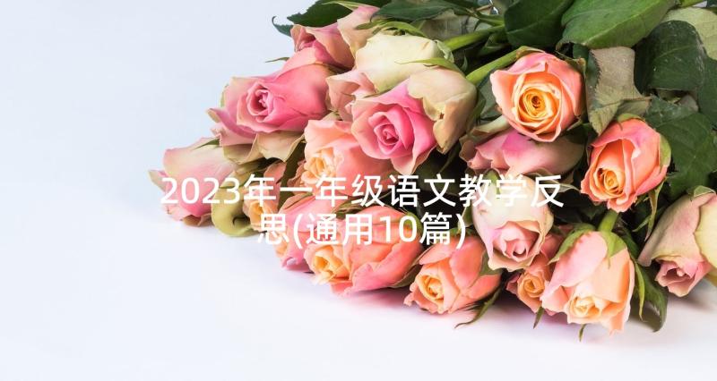 2023年一年级语文教学反思(通用10篇)