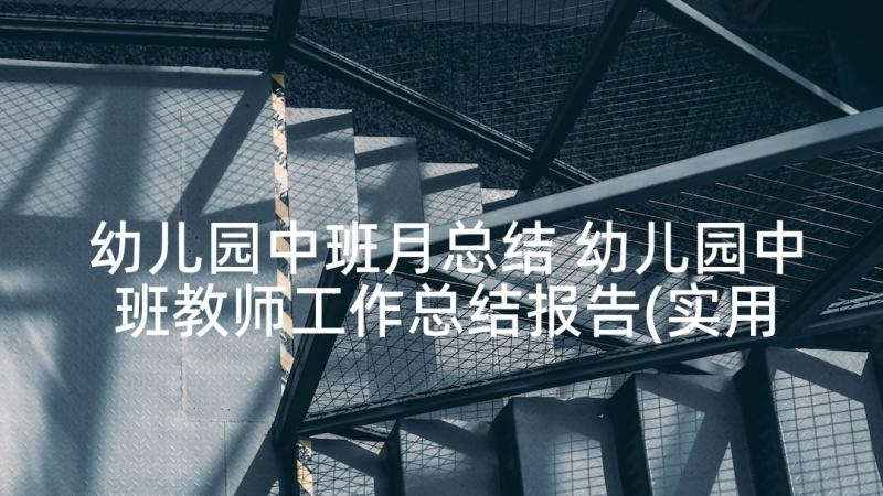 幼儿园中班月总结 幼儿园中班教师工作总结报告(实用5篇)