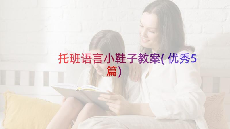 托班语言小鞋子教案(优秀5篇)