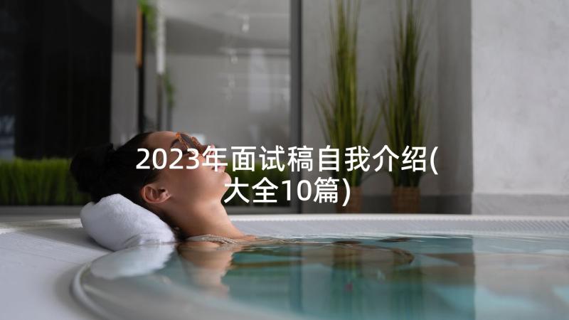 2023年面试稿自我介绍(大全10篇)