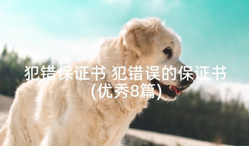 犯错保证书 犯错误的保证书(优秀8篇)