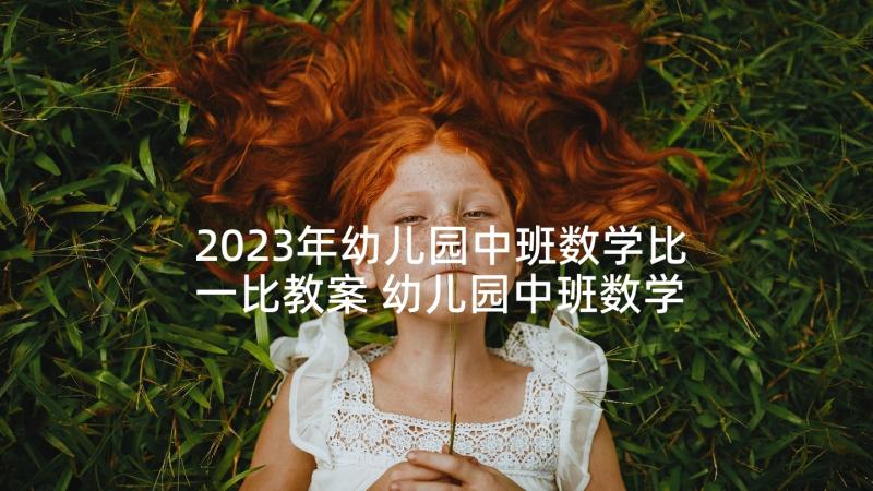 2023年幼儿园中班数学比一比教案 幼儿园中班数学教学反思(精选5篇)