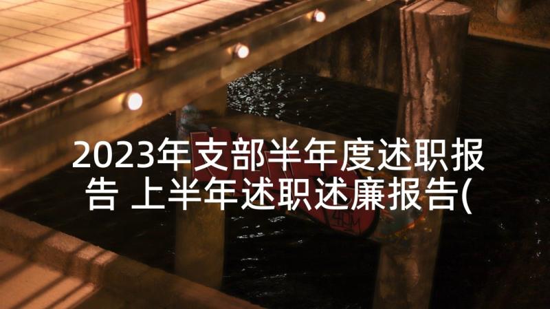 2023年支部半年度述职报告 上半年述职述廉报告(通用10篇)