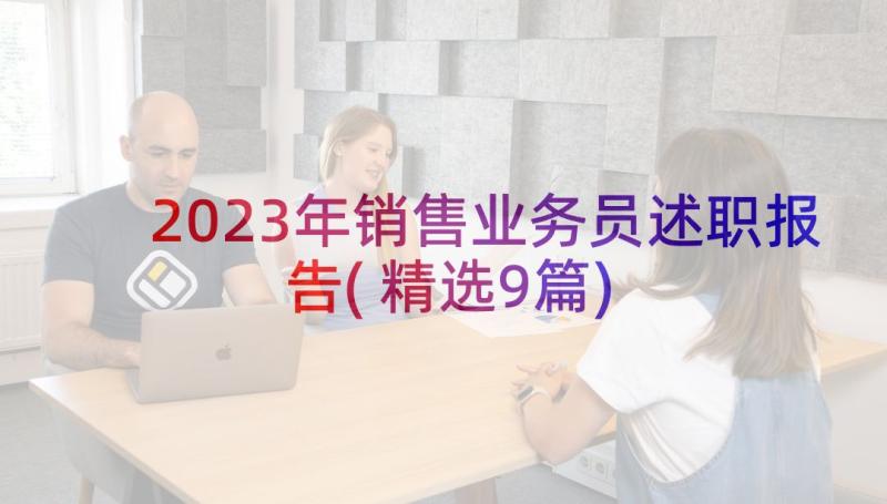 2023年销售业务员述职报告(精选9篇)