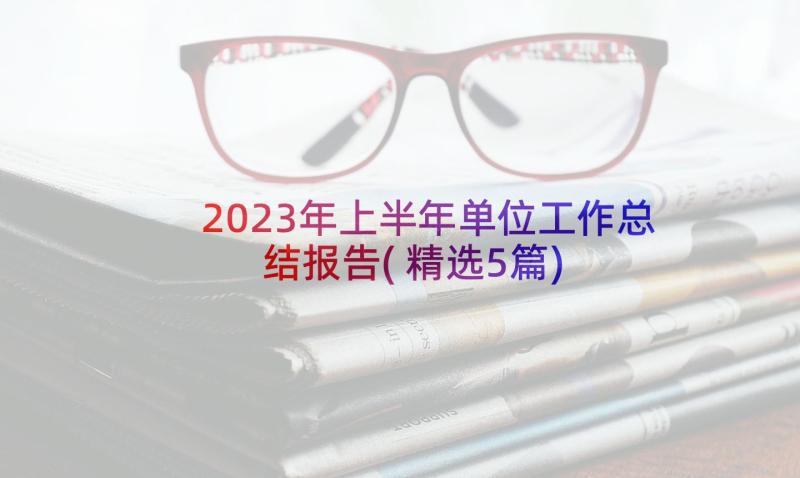 2023年上半年单位工作总结报告(精选5篇)