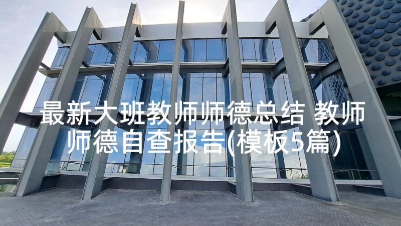 最新大班教师师德总结 教师师德自查报告(模板5篇)