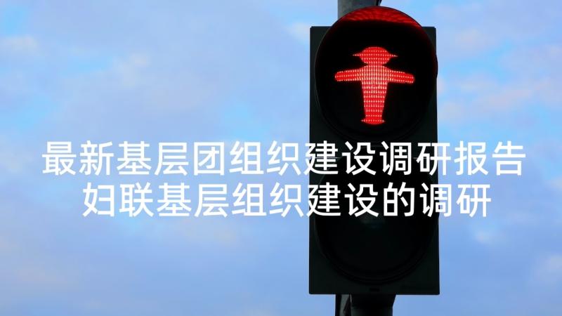 最新基层团组织建设调研报告 妇联基层组织建设的调研报告(大全7篇)