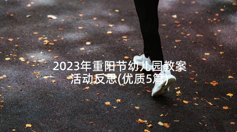 2023年重阳节幼儿园教案活动反思(优质5篇)