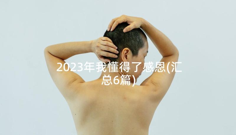 2023年我懂得了感恩(汇总6篇)