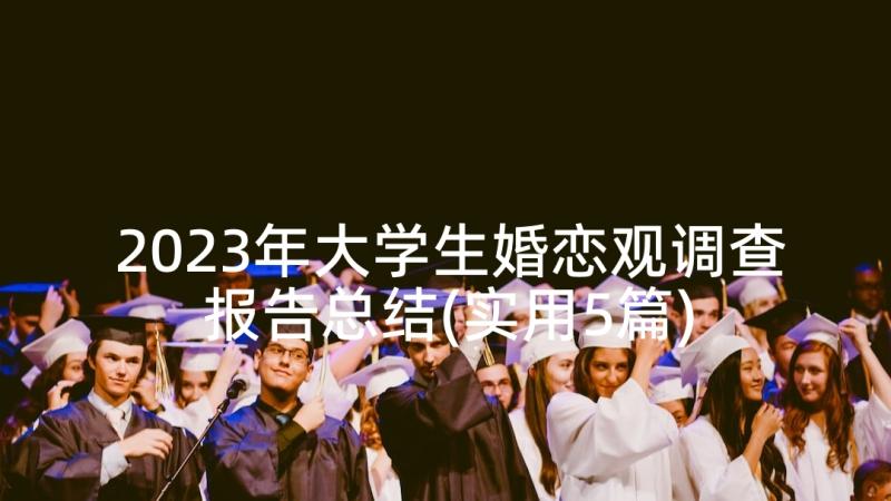 2023年大学生婚恋观调查报告总结(实用5篇)