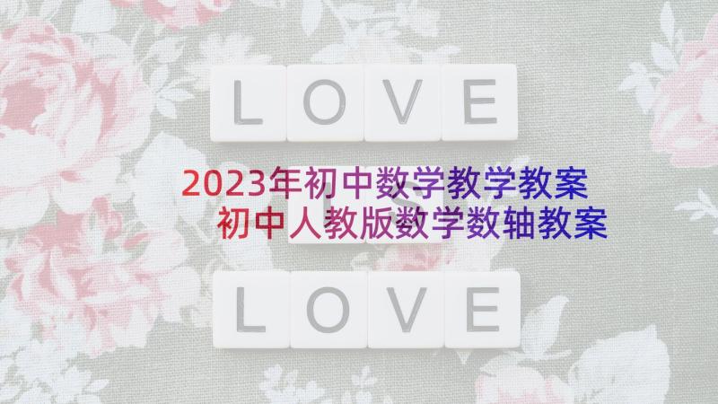 2023年初中数学教学教案 初中人教版数学数轴教案(大全8篇)