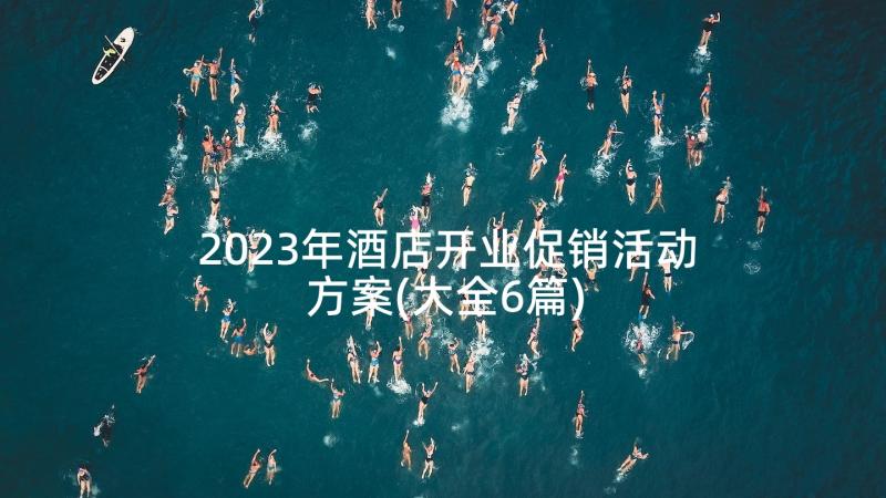 2023年酒店开业促销活动方案(大全6篇)