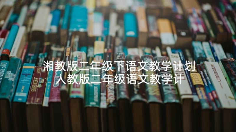 湘教版二年级下语文教学计划 人教版二年级语文教学计划(通用8篇)