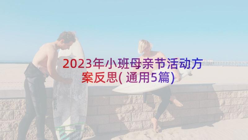 2023年小班母亲节活动方案反思(通用5篇)