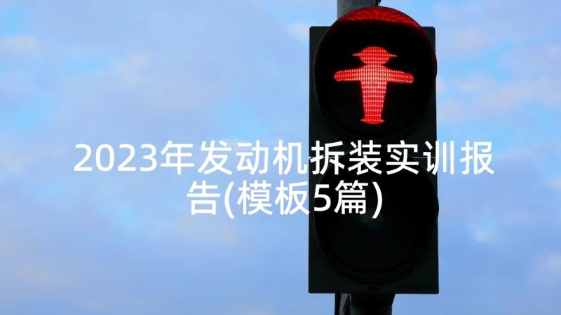 2023年发动机拆装实训报告(模板5篇)