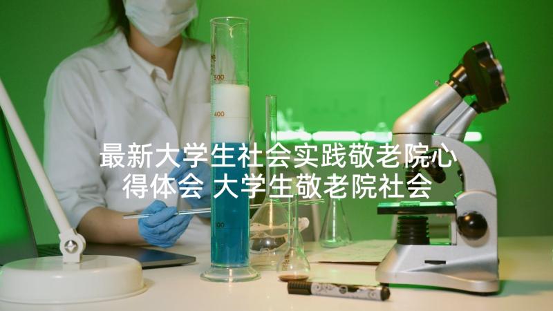 最新大学生社会实践敬老院心得体会 大学生敬老院社会实践报告(精选10篇)