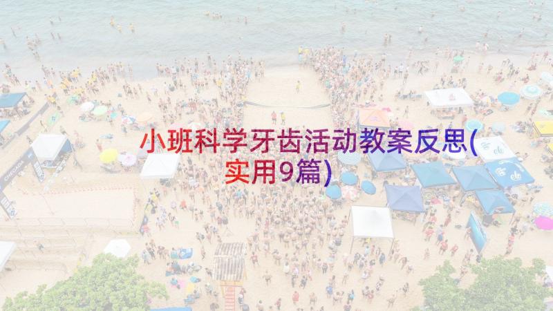 小班科学牙齿活动教案反思(实用9篇)