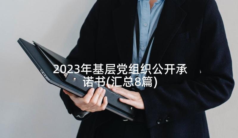 2023年基层党组织公开承诺书(汇总8篇)