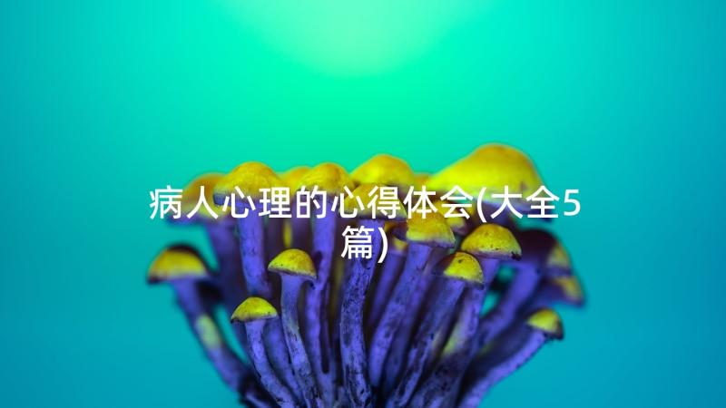 病人心理的心得体会(大全5篇)