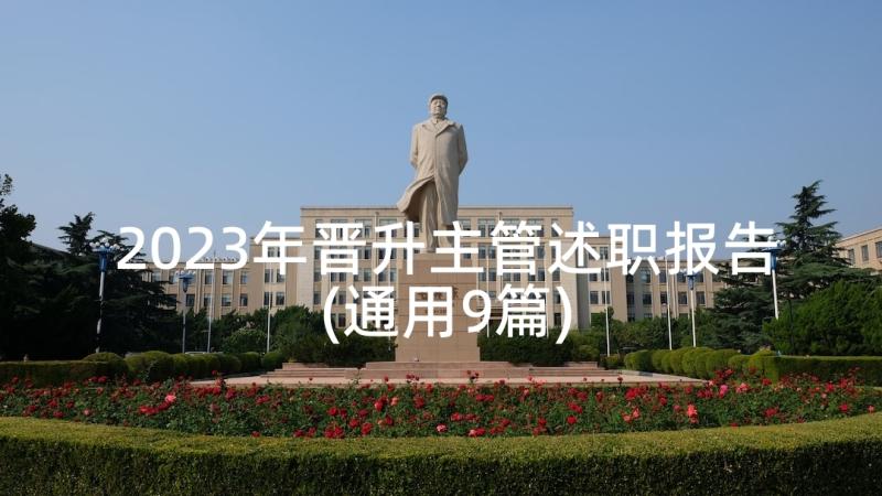 2023年晋升主管述职报告(通用9篇)