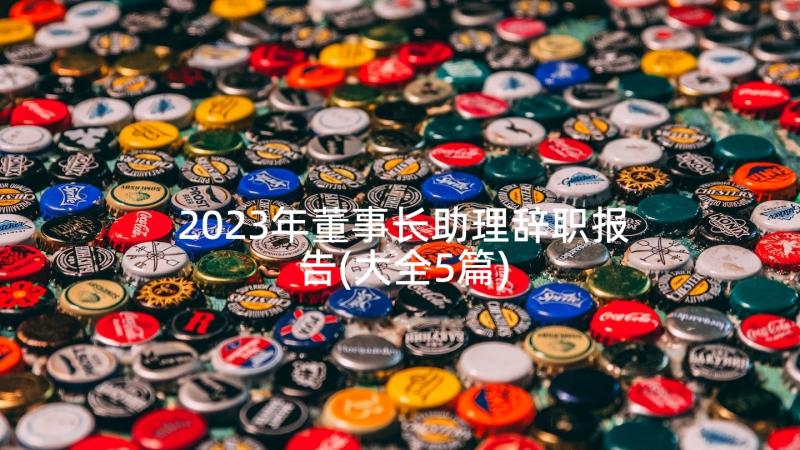 2023年董事长助理辞职报告(大全5篇)