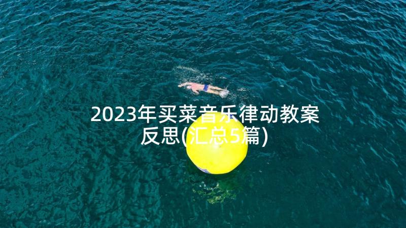 2023年买菜音乐律动教案反思(汇总5篇)