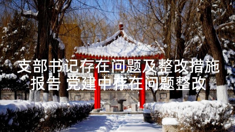 支部书记存在问题及整改措施报告 党建中存在问题整改措施(优秀6篇)