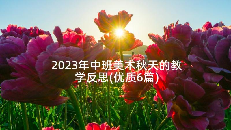 2023年中班美术秋天的教学反思(优质6篇)