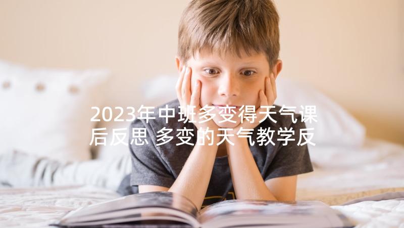 2023年中班多变得天气课后反思 多变的天气教学反思(优质5篇)