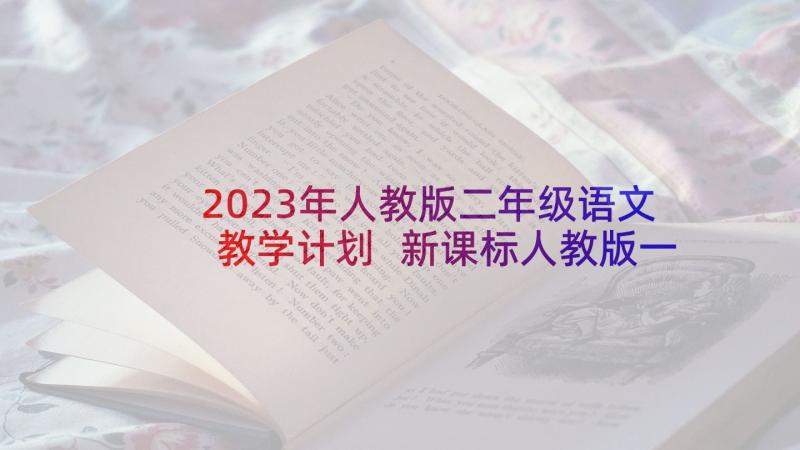 2023年人教版二年级语文教学计划 新课标人教版一年级语文教学计划(实用5篇)