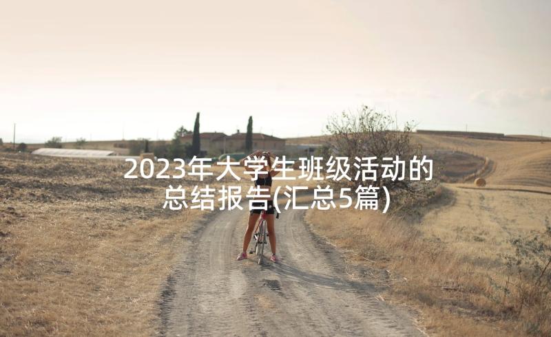 2023年大学生班级活动的总结报告(汇总5篇)