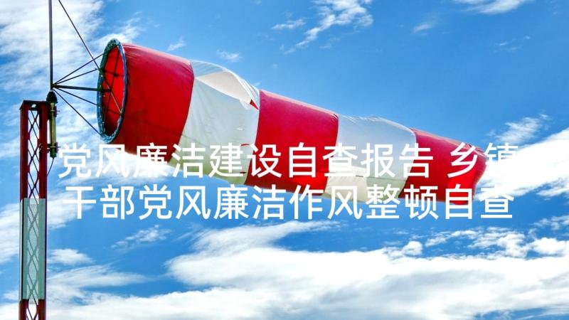 党风廉洁建设自查报告 乡镇干部党风廉洁作风整顿自查自纠报告(通用5篇)