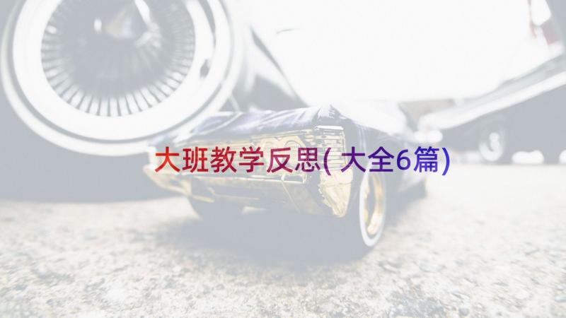 大班教学反思(大全6篇)