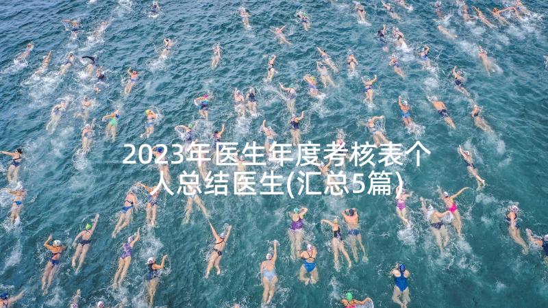 2023年医生年度考核表个人总结医生(汇总5篇)