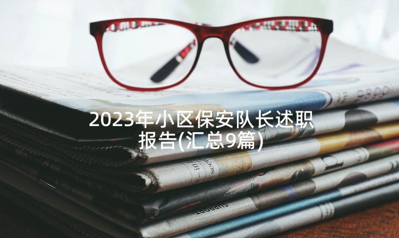 2023年小区保安队长述职报告(汇总9篇)